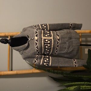 TNA 100% lambswool sea to sky Zippered sweater